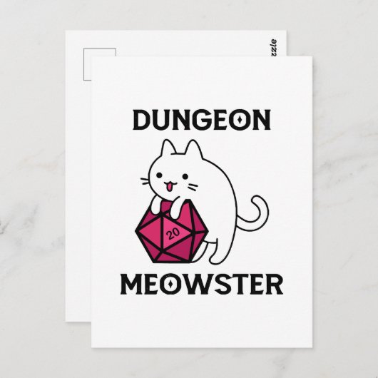 Dungeon Meowster Kat Grappig Briefkaart (Voorkant / Achterkant)