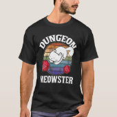 Dungeon Meowster Nerdy D20 Dice Nerd Kitten Cat RP T-shirt (Voorkant)