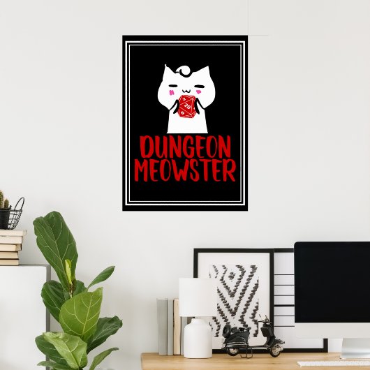 Dungeon Meowster Poster (Thuiskantoor)