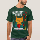 Dungeon Meowster RPG Tabletop Gaming DM Role T-shirt (Voorkant)