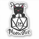 Dungeon Meowster Sticker (Voorkant)