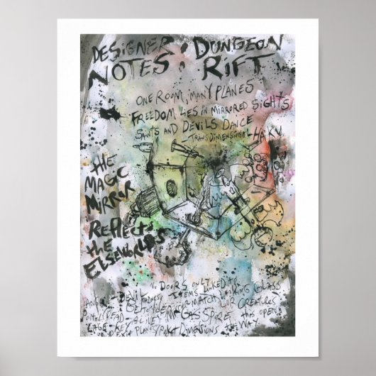 Dungeon Rift Designer merkt op dat het schilderen Poster (Voorkant)