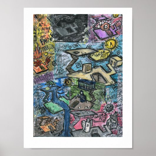 Dungeon Rift Dungeon Painting Poster (Voorkant)