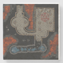 Dungeon Tegel Onderzetter: Cultist Underground Stenen Onderzetter