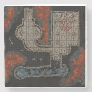 Dungeon Tegel Onderzetter: Cultist Underground Stenen Onderzetter