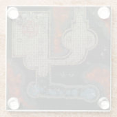 Dungeon Tile Coaster: Occultist Ondergrond Glazen Onderzetter (Achterkant)