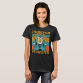 Dungeon Warriors Meowster RPG Tabletop Gaming DM R T-shirt (Voorkant volledig)