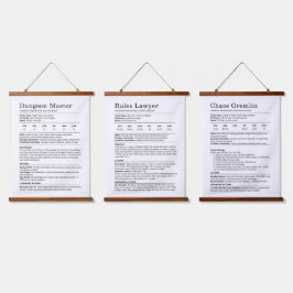 Dungeons and Dragons Archetype Trio Hangend Wandkleed