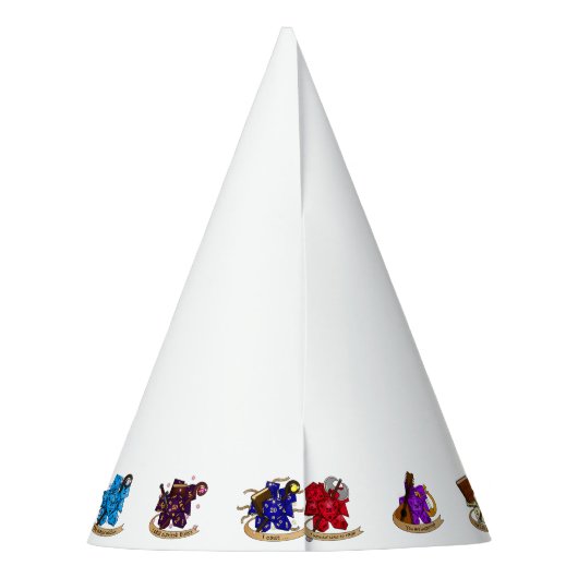Dungeons and Dragons Class Dice Design Feesthoedjes (Achterkant)