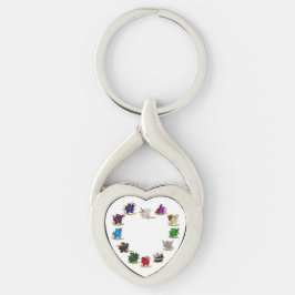 Dungeons and Dragons Class Dice Design hart Sleutelhanger