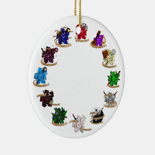 Dungeons and Dragons Class Dice Design Keramisch Ornament (Rechts)