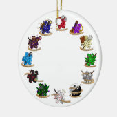 Dungeons and Dragons Class Dice Design Keramisch Ornament (Links)