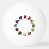 Dungeons and Dragons Class Dice Design Pingpongbal (Voorkant)