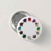 Dungeons and Dragons Class Dice Design Ronde Button 3,2 Cm (Voorkant /achterkant)