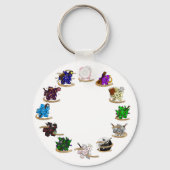 Dungeons and Dragons Class Dice Design Sleutelhanger (Voorkant)