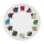 Dungeons and Dragons Class Dice Design Snijplank (Voorkant)