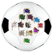 Dungeons and Dragons Class Dice Design Voetbal (Gedraaid)
