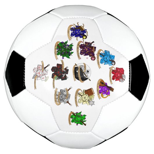 Dungeons and Dragons Class Dice Design Voetbal (Gedraaid)