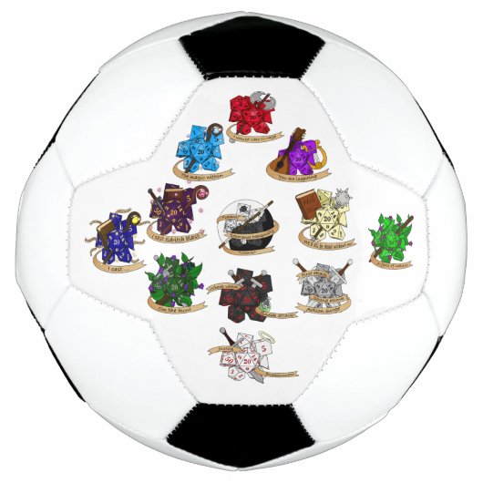 Dungeons and Dragons Class Dice Design Voetbal (Voorkant)