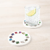 Dungeons and Dragons Class Dice Design Zandsteen Onderzetter (Zijkant)