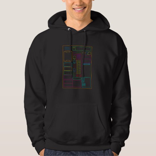 Dungeons Character Sheet Fantasy Rpg Gamer Hoodie (Voorkant)