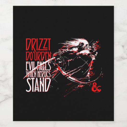 Dungeons & Dragons Boze Herfsten Als Helden Staan Wijn Etiket (Enkel label)