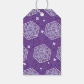 Dungeons & Dragons DnD D20 Dice Patroon Cadeaulabel (Voorkant)