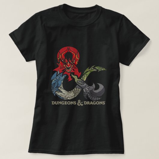 Dungeons Dragons Dragon Ampersand Logo Classic T-S T-shirt (Design voorkant)