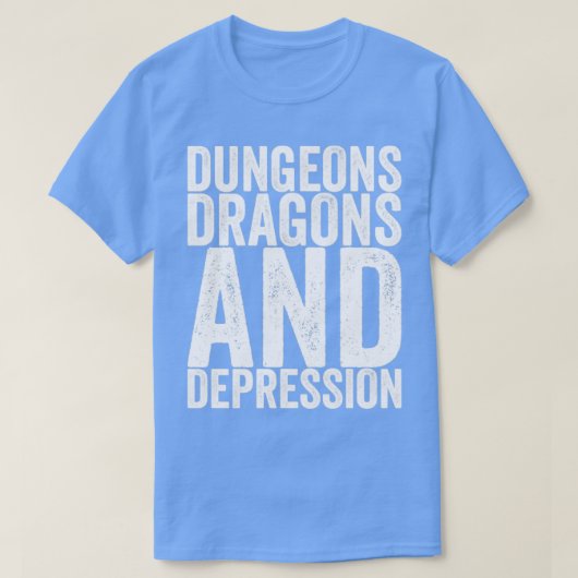 Dungeons Dragons en Depressie T-shirt (Design voorkant)