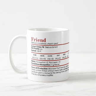 Dungeons & Dragons Friend BFF Stat Block Mok