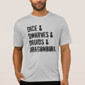 Dungeons Dragons Geïnspireerde Word List Mannen T- T-shirt (Voorkant)