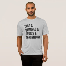 Dungeons Dragons Geïnspireerde Word List Mannen T- T-shirt