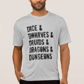 Dungeons Dragons Geïnspireerde Word List Mannen T- T-shirt (Voorkant)
