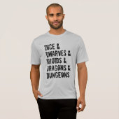 Dungeons Dragons Geïnspireerde Word List Mannen T- T-shirt (Voorkant volledig)