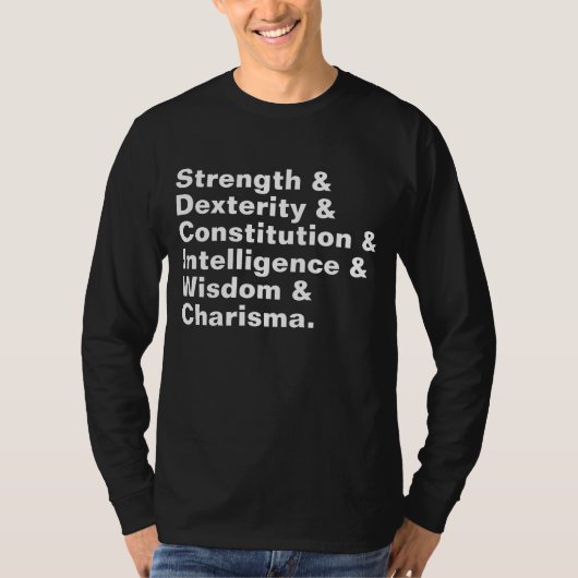 Dungeons Dragons Geïnspireerde Word List Mannen T- T-shirt (Voorkant)