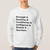 Dungeons Dragons Geïnspireerde Word List Mannen T- T-shirt (Voorkant)