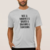 Dungeons Dragons Geïnspireerde Word List Mannen T- T-shirt (Voorkant)
