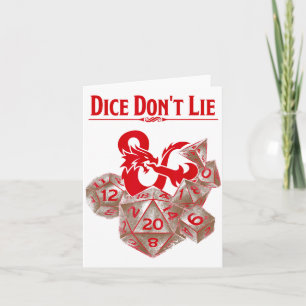 Dungeons & Dragons Rode Dobbelstenen Liegen Niet Kaart