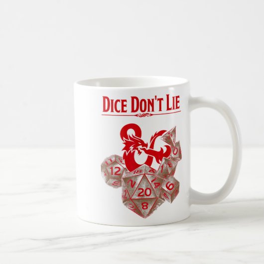 Dungeons & Dragons Rode Dobbelstenen Liegen Niet Koffiemok (Rechts)