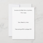 Dungeons & Dragons spel uitnodiging 2 zijdig (Achterkant)