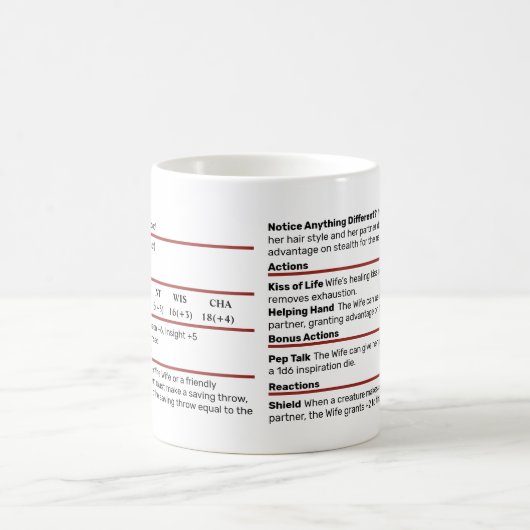 Dungeons & Dragons Wife Stat Block Mok (Center)