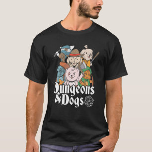 Dungeons en Dogs Rpg Fantasy Gamer Retro Dice VI T-shirt