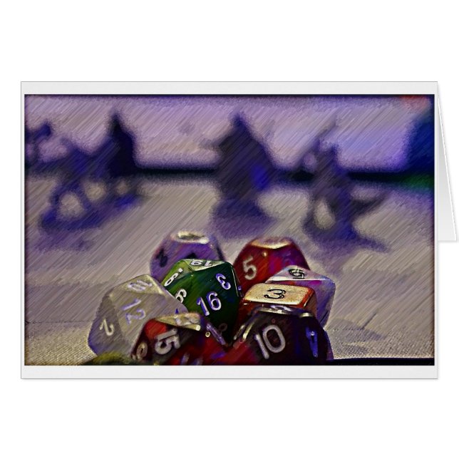 Dungeons en Dragon Dice Card (Voorkant Horizontaal)