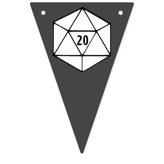 Dungeons en Dragons D20 Bunting Flags Vlaggetjes (Derde vlag)