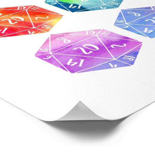 Dungeons en Dragons, D20 Poster (Hoek)