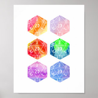 Dungeons en Dragons, D20 Poster