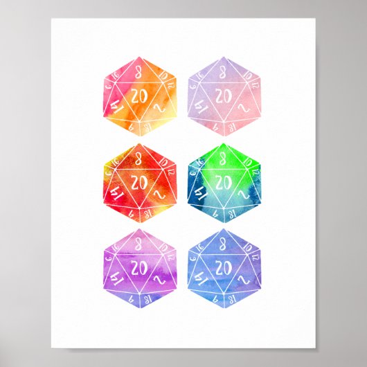 Dungeons en Dragons, D20 Poster (Voorkant)