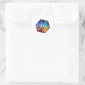 Dungeons en Dragons, D20 Vierkante Sticker (Tas)