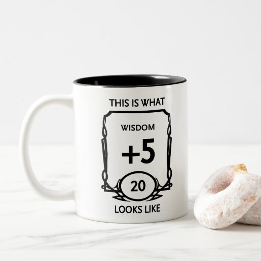 Dungeons en Dragons Wisdom Two-Tone Coffee Mok (Met donut)