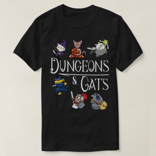 Dungeons en Katten Funny Dragon Cat Kitten Lover K T-shirt (Design voorkant)